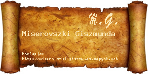 Miserovszki Giszmunda névjegykártya